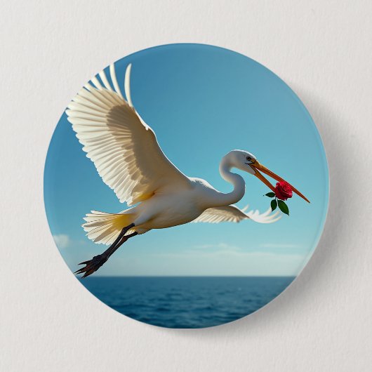 De reizende vogel ronde button 7,6 cm (Voorkant)