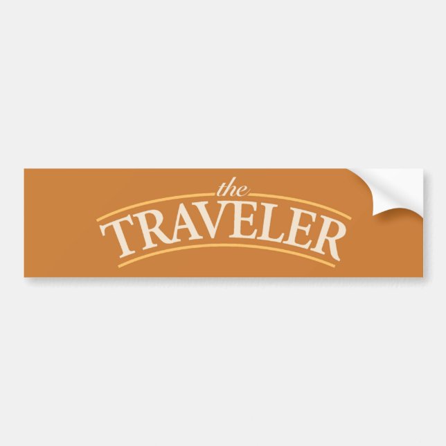 De reiziger bumpersticker (Voorkant)