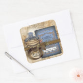 De reiziger gepersonaliseerd vierkante sticker (Envelop)