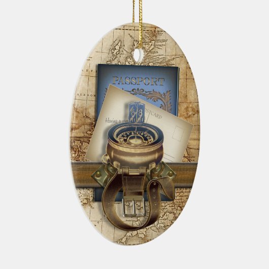 De reiziger keramisch ornament (Rechts)