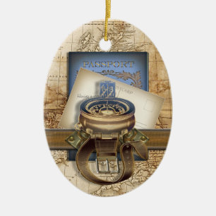 De reiziger keramisch ornament