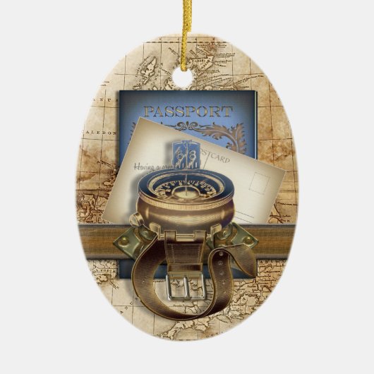 De reiziger keramisch ornament (Voorkant)