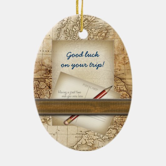 De reiziger keramisch ornament (Achterkant)