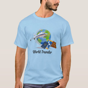 De Reiziger van de wereld, verpakt en Klaar om T-S T-shirt