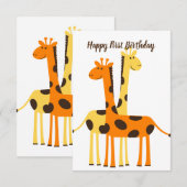 De Remerciements 1ère carte d'anniversaire (Devant / Derrière)