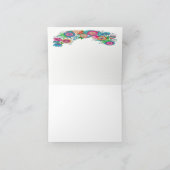 De Remerciements 2 Carte Pretty Floral Monogram (Intérieur)