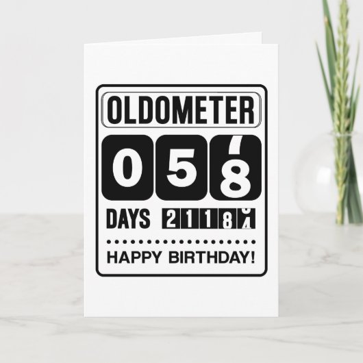 De Remerciements 58e Anniversaire Carte Oldometer (Devant)