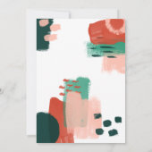 De Remerciements Abstrait rouge, rose + vert joyeux multi carte pho (Dos)