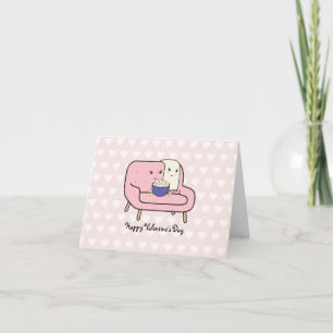 De Remerciements Adorable canapé et couverture Carte Saint-Valentin