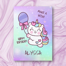 Anniversaire Unicorn ! Carte Enfant Joyeux anniver