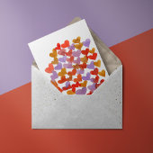 De Remerciements Aquarelle fondre les coeurs Carte Saint-Valentin