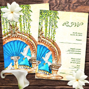 De Remerciements Aquarelle peinte à la main Carte RSVP Mariage mexi