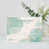 De Remerciements Aquarelle Turquoise Presse Chic Sur Carte D'Affich (Debout devant)