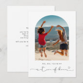 De Remerciements Arch frame sera-tu mon matron carte d'honneur (Devant / Derrière)