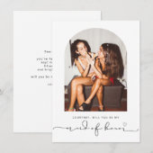 De Remerciements Arch frame tu seras ma bonne carte d'honneur (Devant / Derrière)