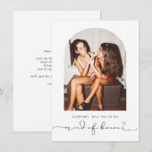 De Remerciements Arch frame tu seras ma bonne carte d'honneur (Devant / Derrière)