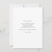 De Remerciements Arch frame tu seras ma bonne carte d'honneur (Dos)