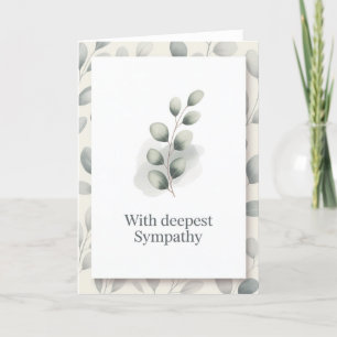 De Remerciements Avec Une Sympathie Profonde - Carte Pliée Minimali