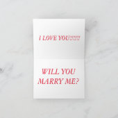 DE REMERCIEMENTS BABE MARRY ME PROPSATION CARTE (Intérieur)