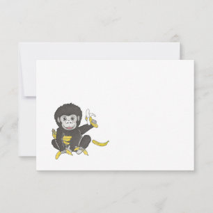 De Remerciements Baby Gorilla Toute Occasion Appartement Note Carte