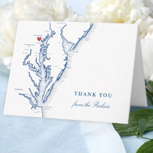 De Remerciements Baltimore Maryland Marine Carte bleue Personnalisé