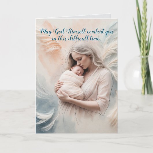 DE REMERCIEMENTS BÉBÉ EN BRAS D'ANGE CARTE SYMPATHIQUE (Devant)