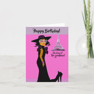 De Remerciements Belle carte d'anniversaire Cousin afro-américaine