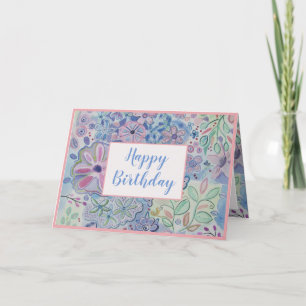 De Remerciements Belle carte d'anniversaire florale joyeuse