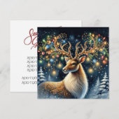 De Remerciements Belle carte Reindeer Art Card (Devant / Derrière)
