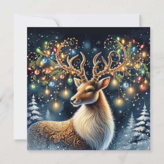 De Remerciements Belle carte Reindeer Art Card (Devant)