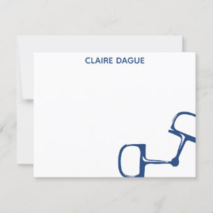De Remerciements Big Dee Snaffle Bit Horse Carte pour notes - Marin