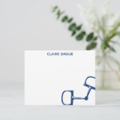 De Remerciements Big Dee Snaffle Bit Horse Carte pour notes - Marin (Debout devant)