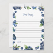 De Remerciements Bleu doux Bitrhday Note Temps Capsule Carte (Devant)