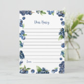 De Remerciements Bleu doux Bitrhday Note Temps Capsule Carte (Debout devant)