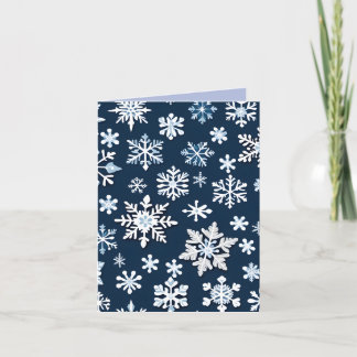 De Remerciements Blue Snowflake Noël Photo Carte pliée