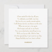 De Remerciements Bonne carte d'anniversaire (Dos)