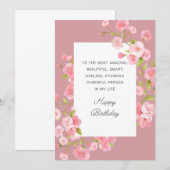 De Remerciements Bonne carte d'anniversaire (Devant / Derrière)