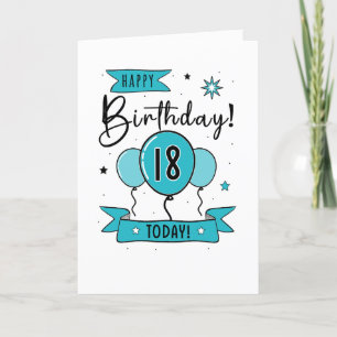 De Remerciements Bonne carte d'anniversaire 18e