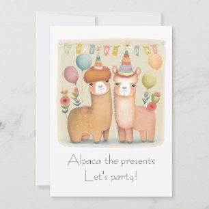 De Remerciements Bonne carte d'anniversaire Alpacas