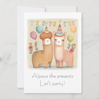 De Remerciements Bonne carte d'anniversaire Alpacas