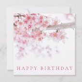 DE REMERCIEMENTS BONNE CARTE D'ANNIVERSAIRE : CHERRY BLOSSOMS (Devant)