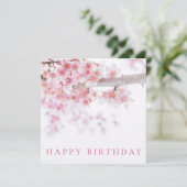 DE REMERCIEMENTS BONNE CARTE D'ANNIVERSAIRE : CHERRY BLOSSOMS (Debout devant)