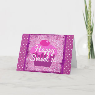 De Remerciements Bonne carte d'anniversaire Sweet sixteen