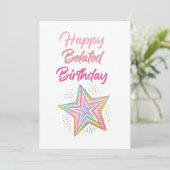 De Remerciements Bonne carte d'anniversaire tardive (Debout devant)