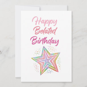 De Remerciements Bonne carte d'anniversaire tardive