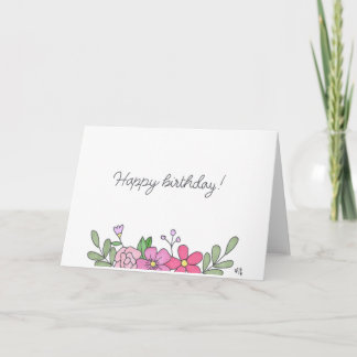 De Remerciements Bonne carte Fleurs d'anniversaire 8