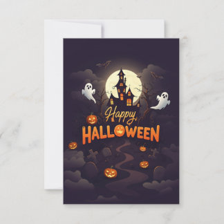 De Remerciements Bonne Carte Halloween Avec Nom Personnalisé