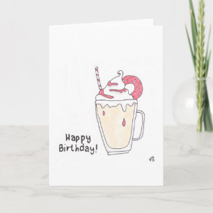 De Remerciements Bonne carte Milkshake Anniversaire