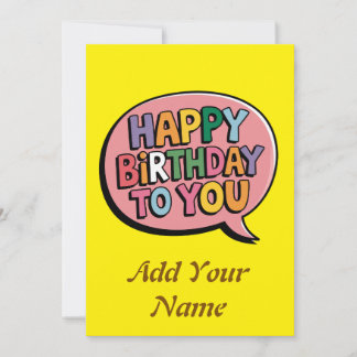 De Remerciements Bonne carte personnalisable anniversaire