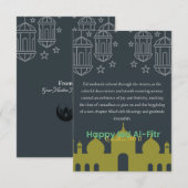 De Remerciements Bonne carte Ramadan Eid Al-Fitr (Devant / Derrière)